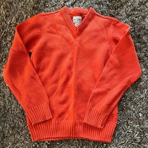 Children’s Place Orange V-neck Boys dress sweater, Size M (7/8)